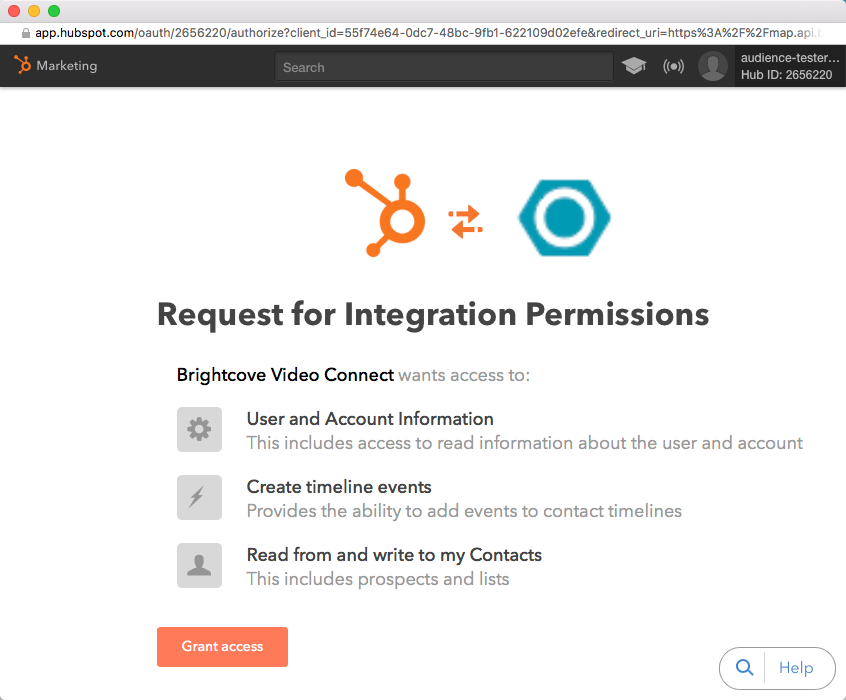 Hubspot-Zugriff