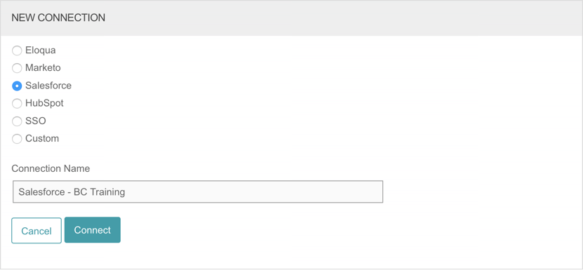 Wählen Sie Salesforce